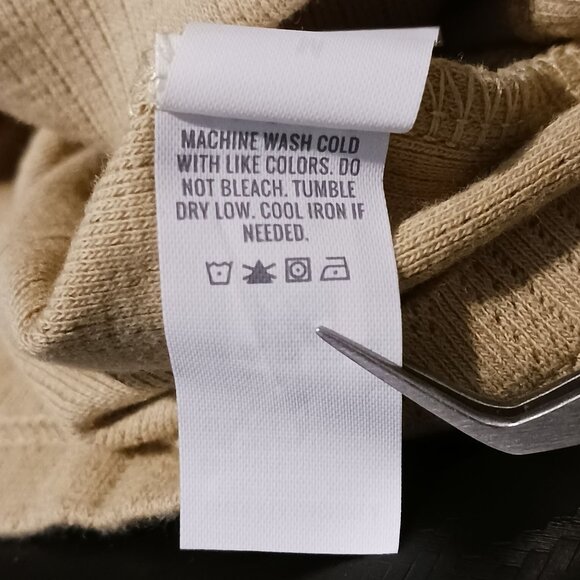 NEW Aerie Longsleeve Tan‎ Cotton Mock Neck Top Size M - Picture 11 of 13